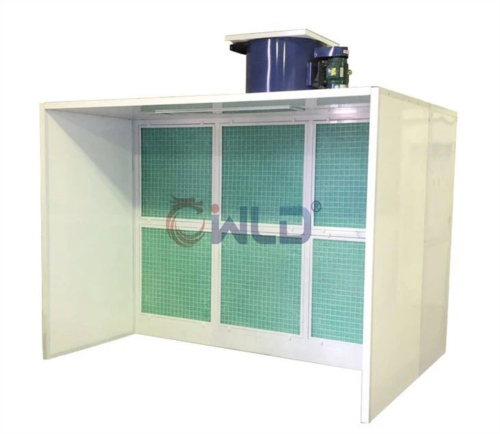 Open face spray booth